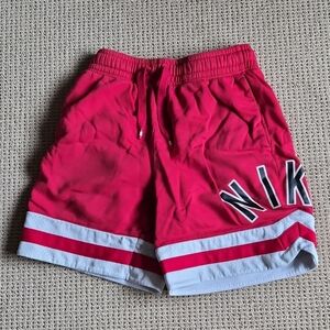 Nike Kids Red and White Shorts